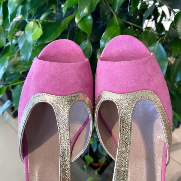 Scarpe rosa e oro