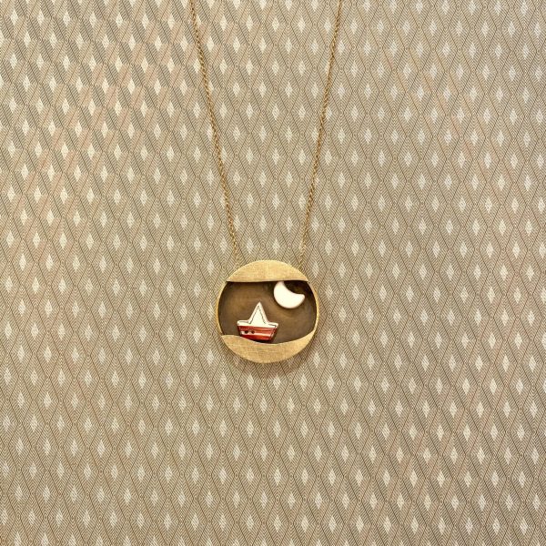 Collana barca luna