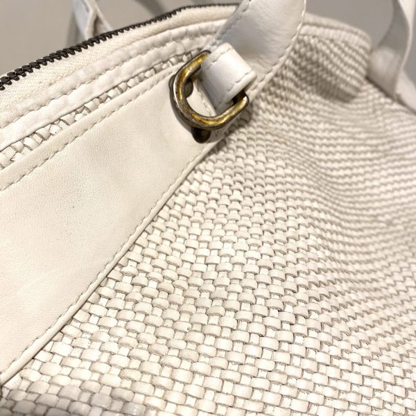 Borsa intreccio bianca