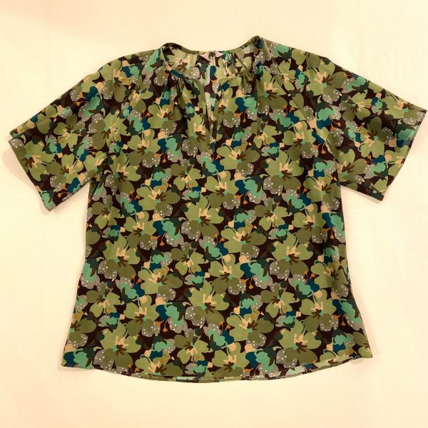 Blusa seta foglie