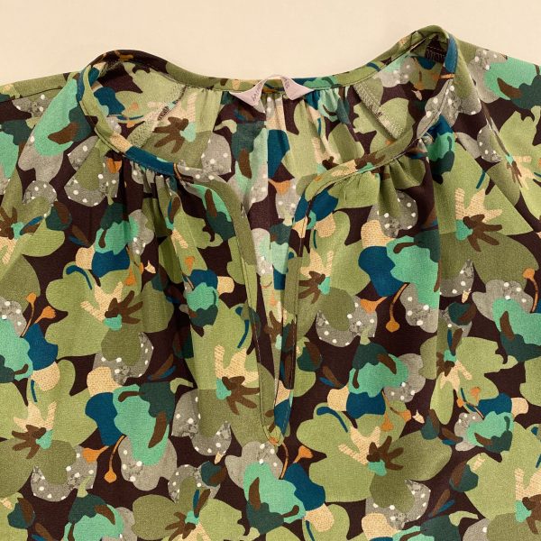 Blusa seta foglie