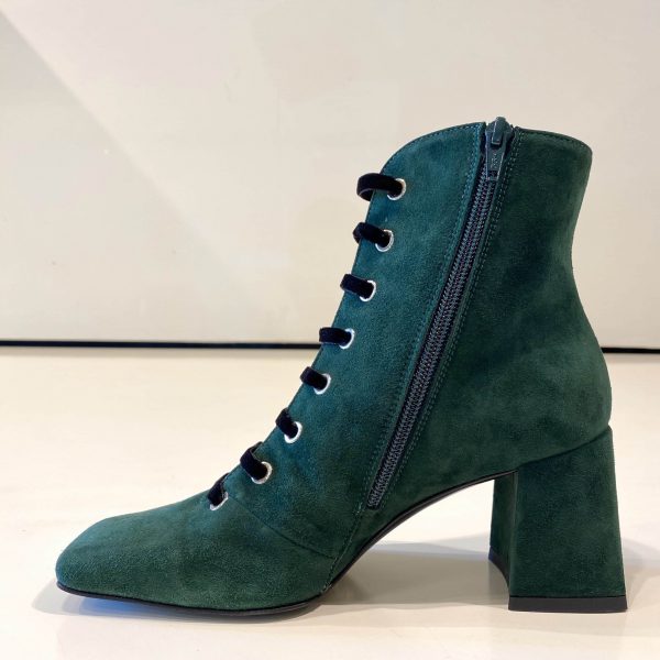 Stivaletto Stringato Verde