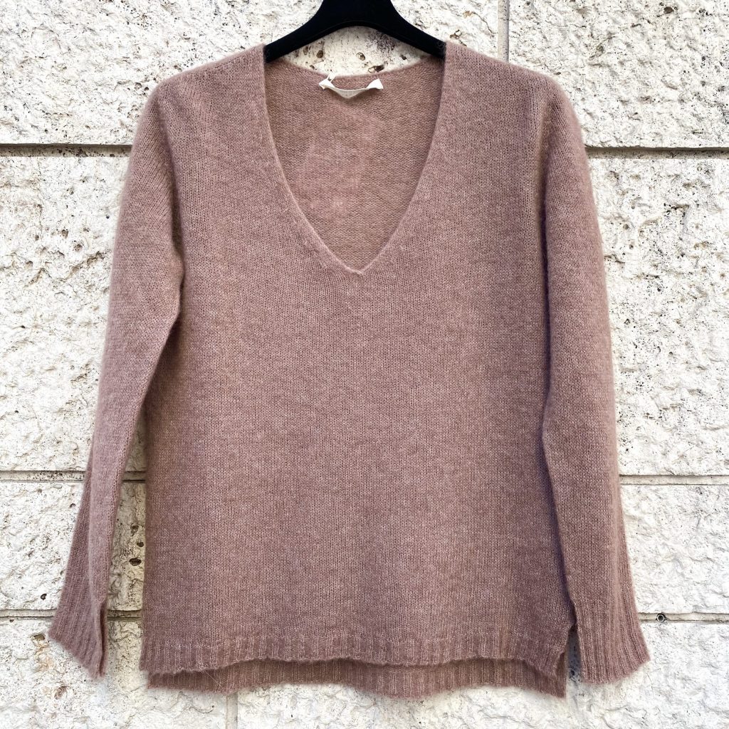 maglione rosa cipria