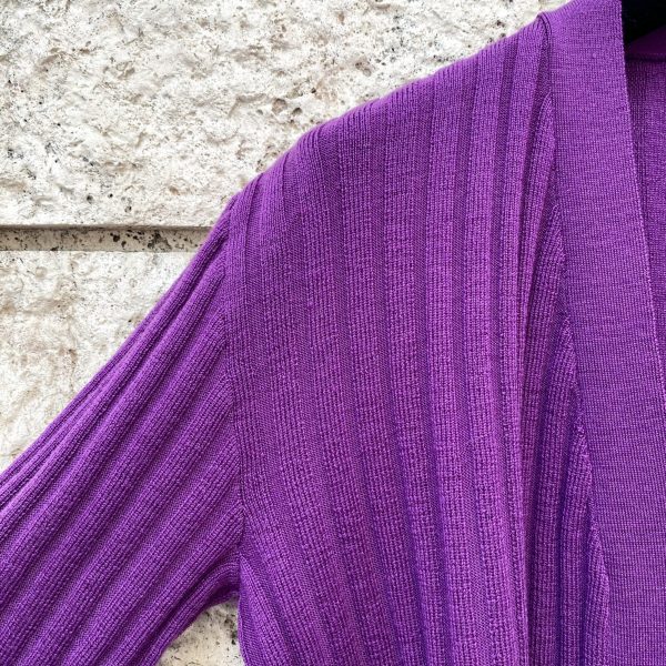 Cardigan Senza Bottoni Viola