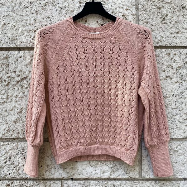 Maglione Lavorato Rosa