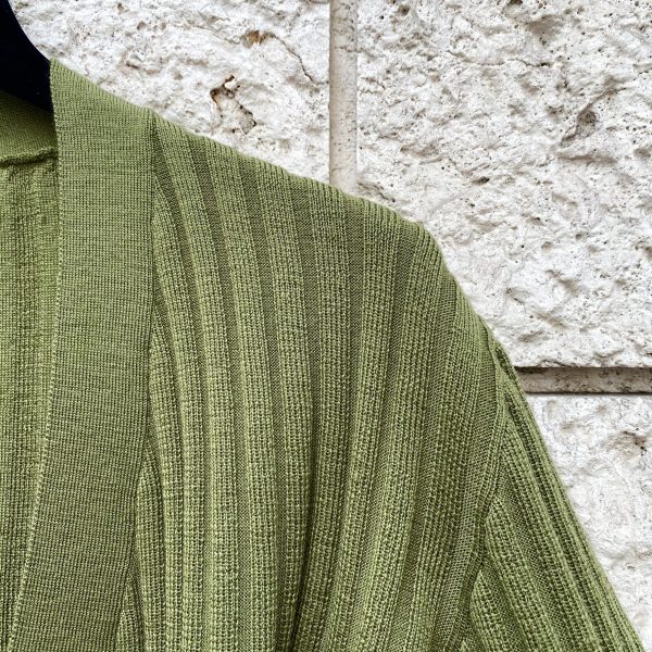 Cardigan Senza Bottoni Verde