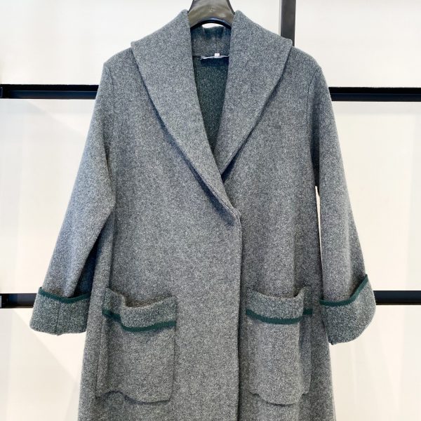 Cappotto a Maglia Verde