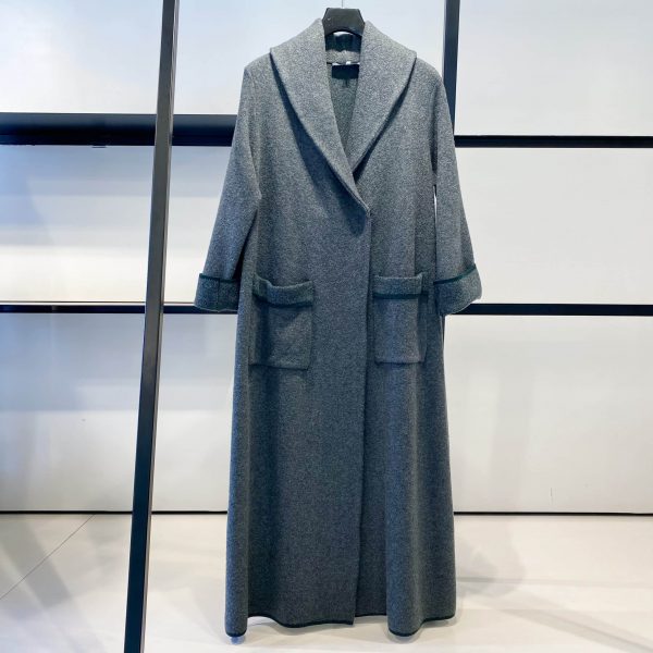 Cappotto a Maglia Verde