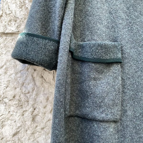 Cappotto a Maglia Verde