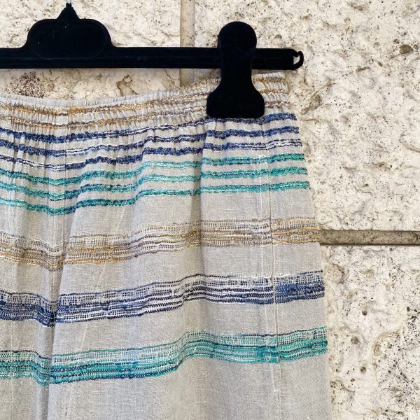 Pantaloni Lino Ricami