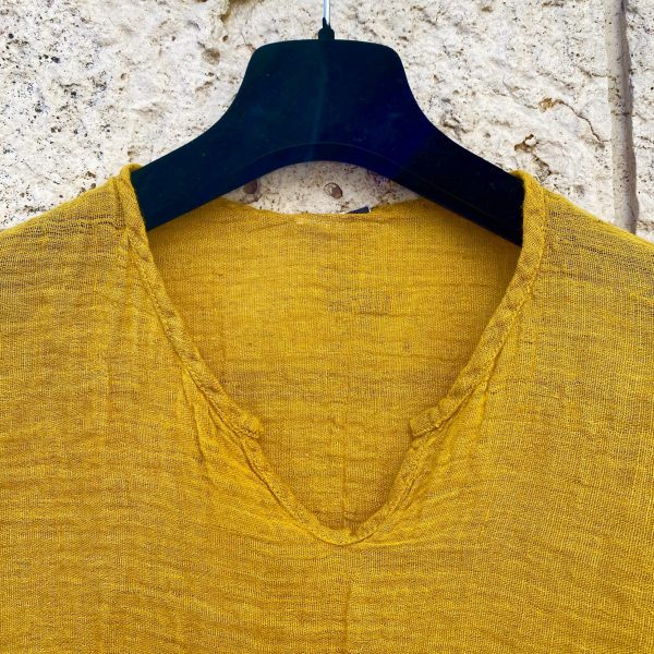 Blusa Lino Ocra