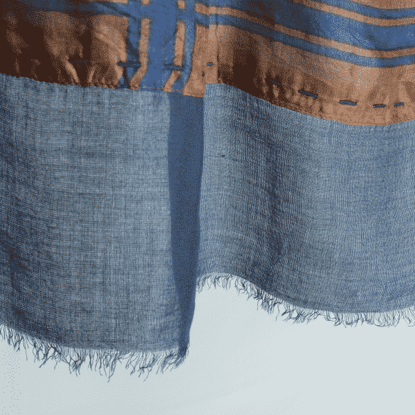 Stola Geometric Brown Silk | DIEGO ZORODDU