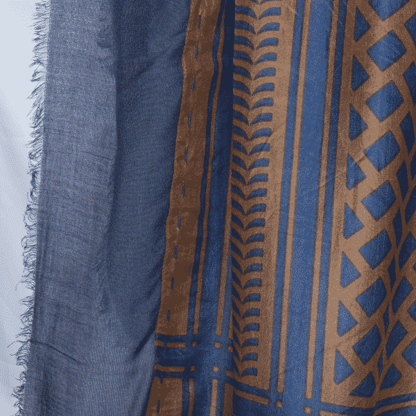 Stola Geometric Brown Silk | DIEGO ZORODDU