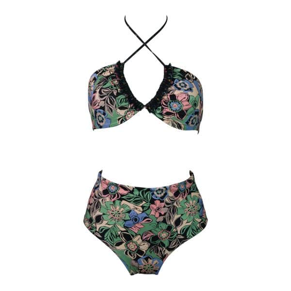 Bikini Rouches Oasi Flowers | DIEGO ZORODDU