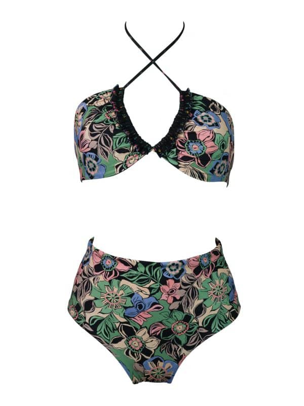 Bikini Rouches Oasi Flowers | DIEGO ZORODDU