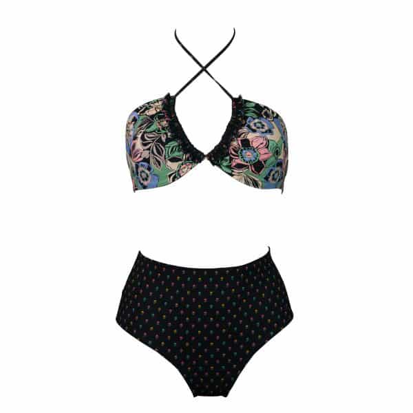 Bikini Rouches Oasi Flowers | DIEGO ZORODDU