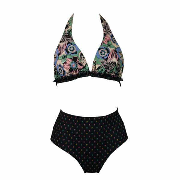 Bikini Rouches Oasi Flowers | DIEGO ZORODDU