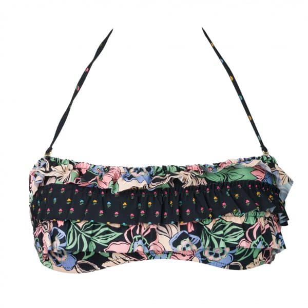 Bikini Fascia Rouches Oasi Flowers | DIEGO ZORODDU