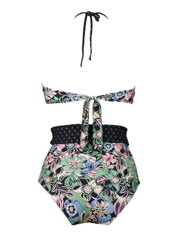 Bikini Fascia Rouches Oasi Flowers | DIEGO ZORODDU