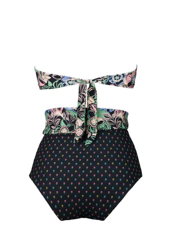 Bikini Fascia Rouches Oasi Flowers | DIEGO ZORODDU