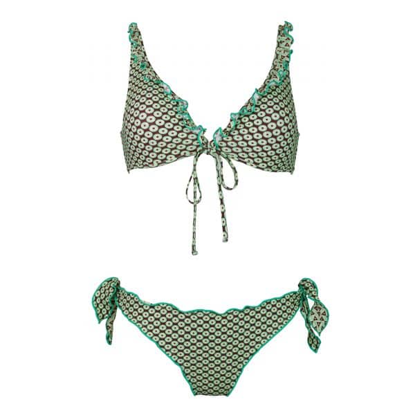 Bikini Volant Green Match | DIEGO ZORODDU
