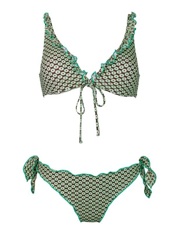 Bikini Volant Green Match | DIEGO ZORODDU