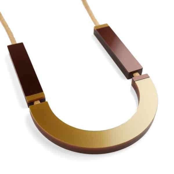 Collana Semicerchio Bronzo Oro | DIEGO ZORODDU