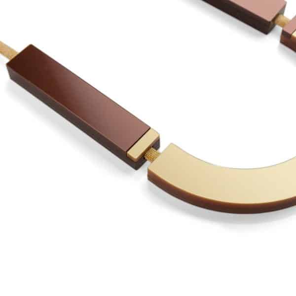 Collana Semicerchio Bronzo Oro | DIEGO ZORODDU