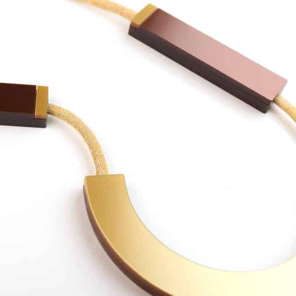 Collana Semicerchio Bronzo Oro | DIEGO ZORODDU