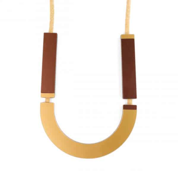 Collana Semicerchio Bronzo Oro | DIEGO ZORODDU