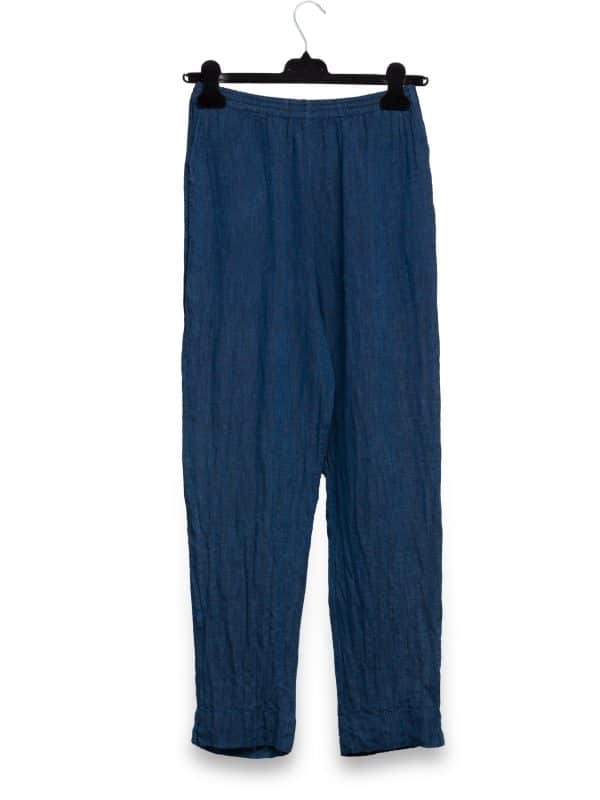 Blue Linen Pants | DIEGO ZORODDU