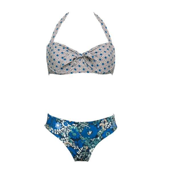 Bikini Nodo Reversible Blue Garden | DIEGO ZORODDU