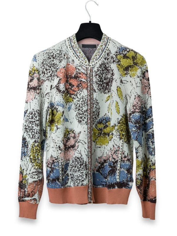 Jacquard Off White Jacket | DIEGO ZORODDU