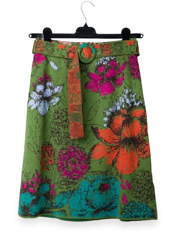 Jacquard Forest Green Skirt | DIEGO ZORODDU