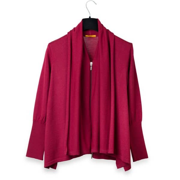 Light Bordeaux Merino Jacket | DIEGO ZORODDU
