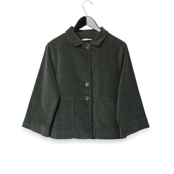 Flared Grey Green Jacket | DIEGO ZORODDU