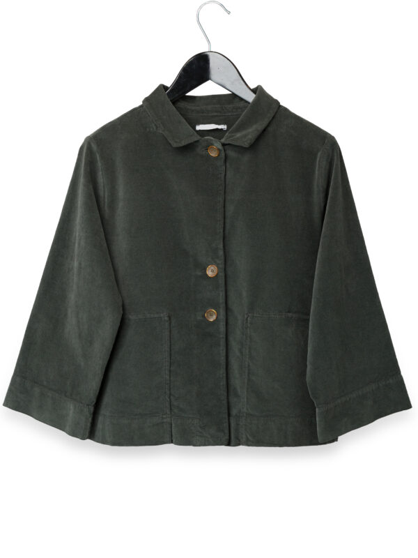 Flared Grey Green Jacket | DIEGO ZORODDU