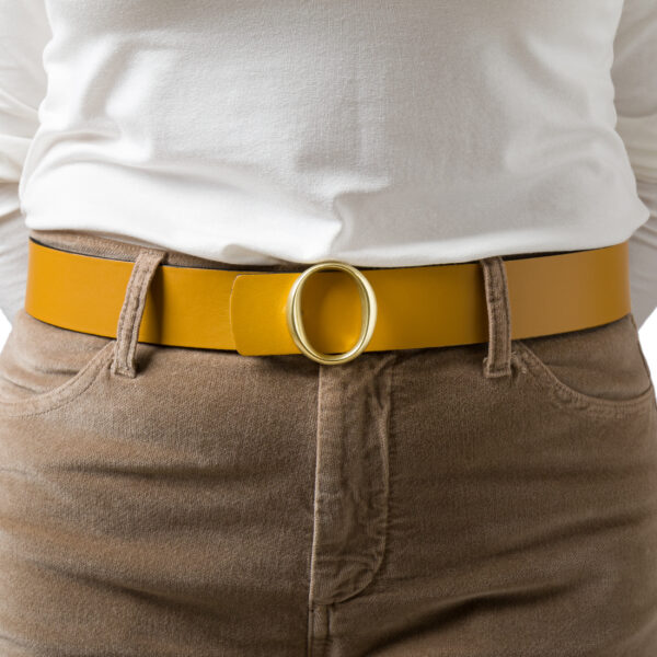 Reversible Oval Mustard Belt | DIEGO ZORODDU