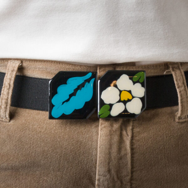 Ivory Azure Elastic Belt | DIEGO ZORODDU