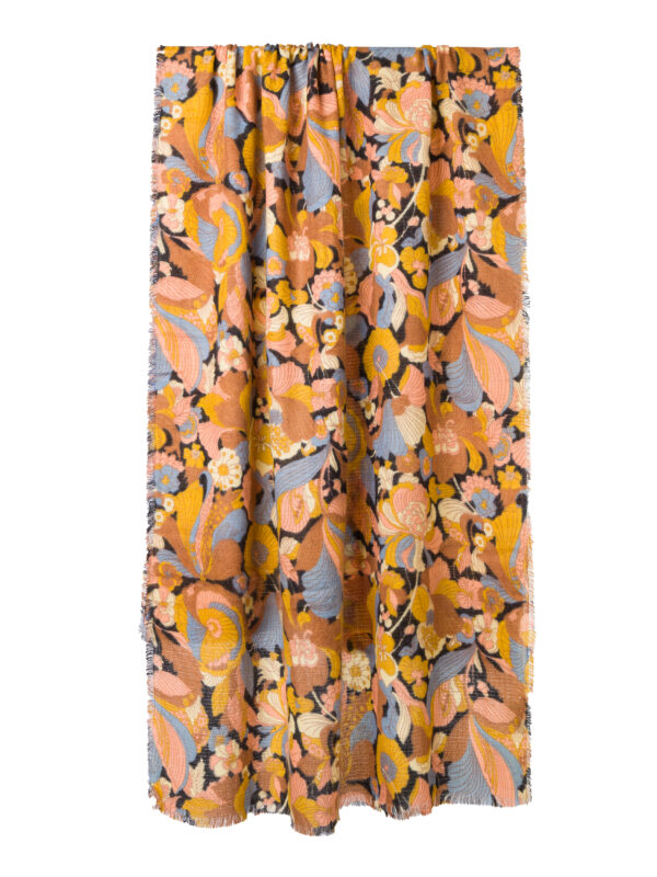 Multifloreal Gold Scarf | DIEGO ZORODDU