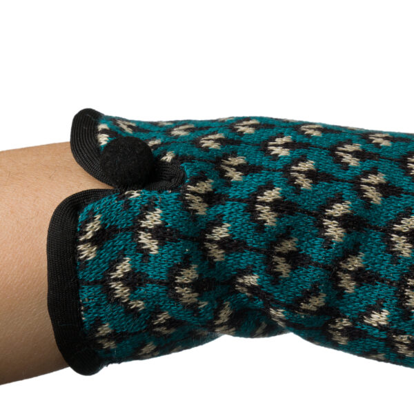 Gloves Micro Pattern Petrol | DIEGO ZORODDU