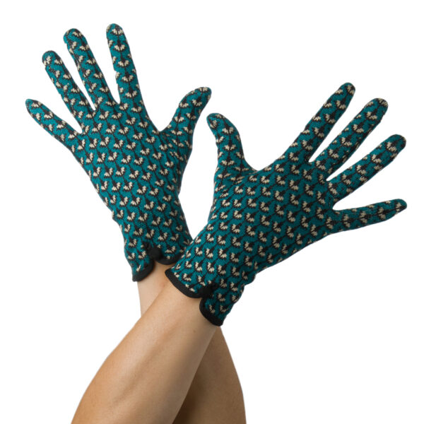 Gloves Micro Pattern Petrol | DIEGO ZORODDU