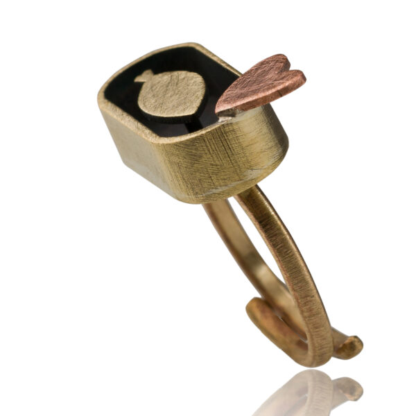 Anello Sardina Innamorata Cuore Rame | DIEGO ZORODDU