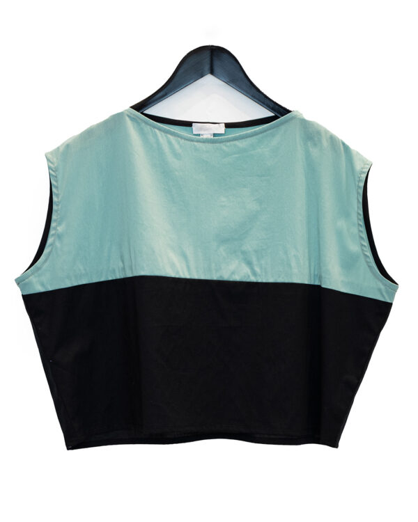 Aqua Black Blouse | DIEGO ZORODDU