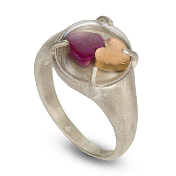 Anello Argento Due Cuori | DIEGO ZORODDU