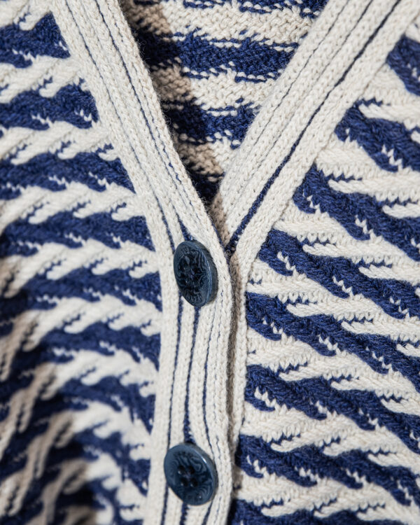 Cardigan Intreccio Blu | DIEGO ZORODDU