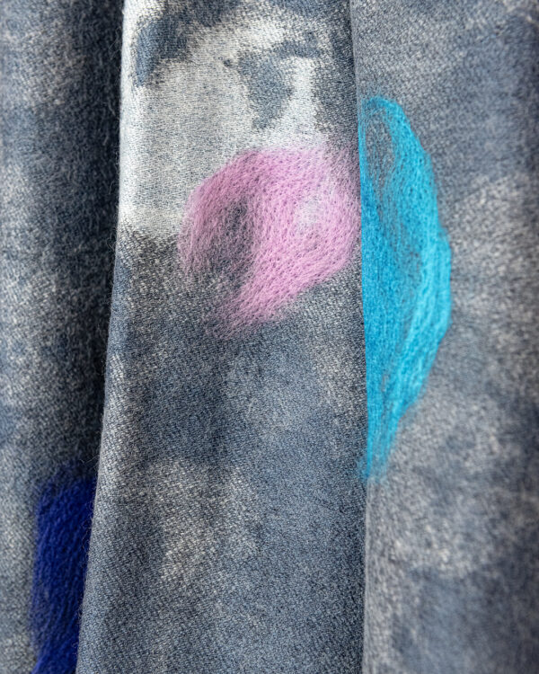 Stola Agugliata Blu Grigio | DIEGO ZORODDU