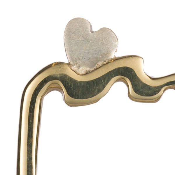 Onda Bronzo Brillante e Cuore Argento Opaco | DIEGO ZORODDU