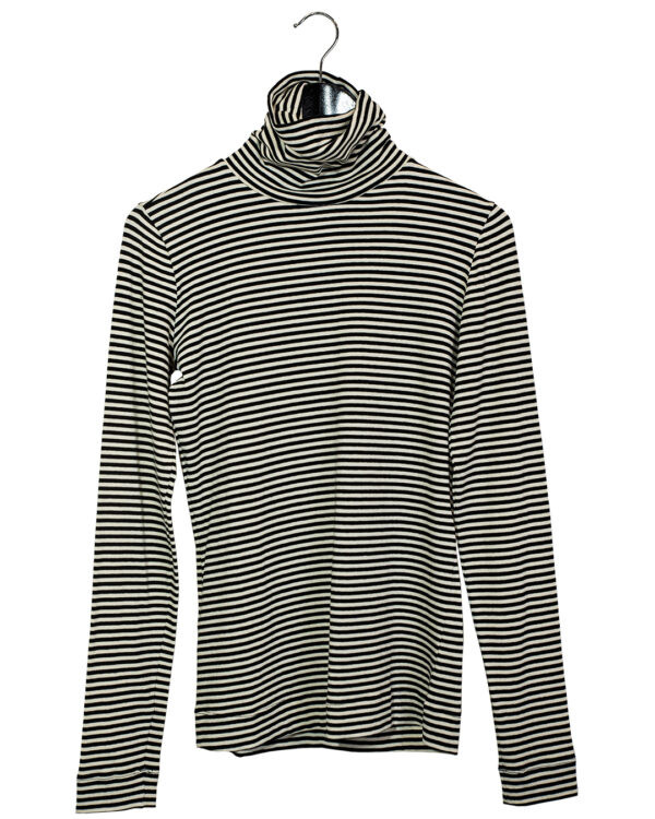 Maglia Collo Righe Nere | DIEGO ZORODDU