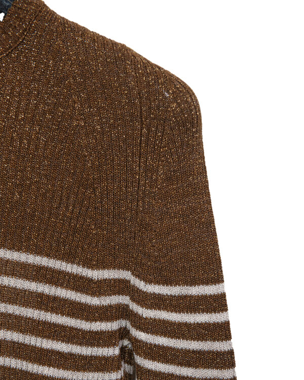 Maglia Righe Caramello | DIEGO ZORODDU